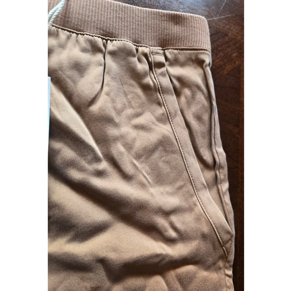 Haven Well Within Washable Silk Shorts Tan Brown Loungewear Large